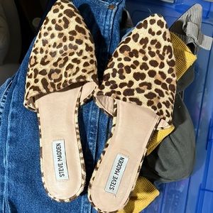 Cheetah Steve Madden flats slides